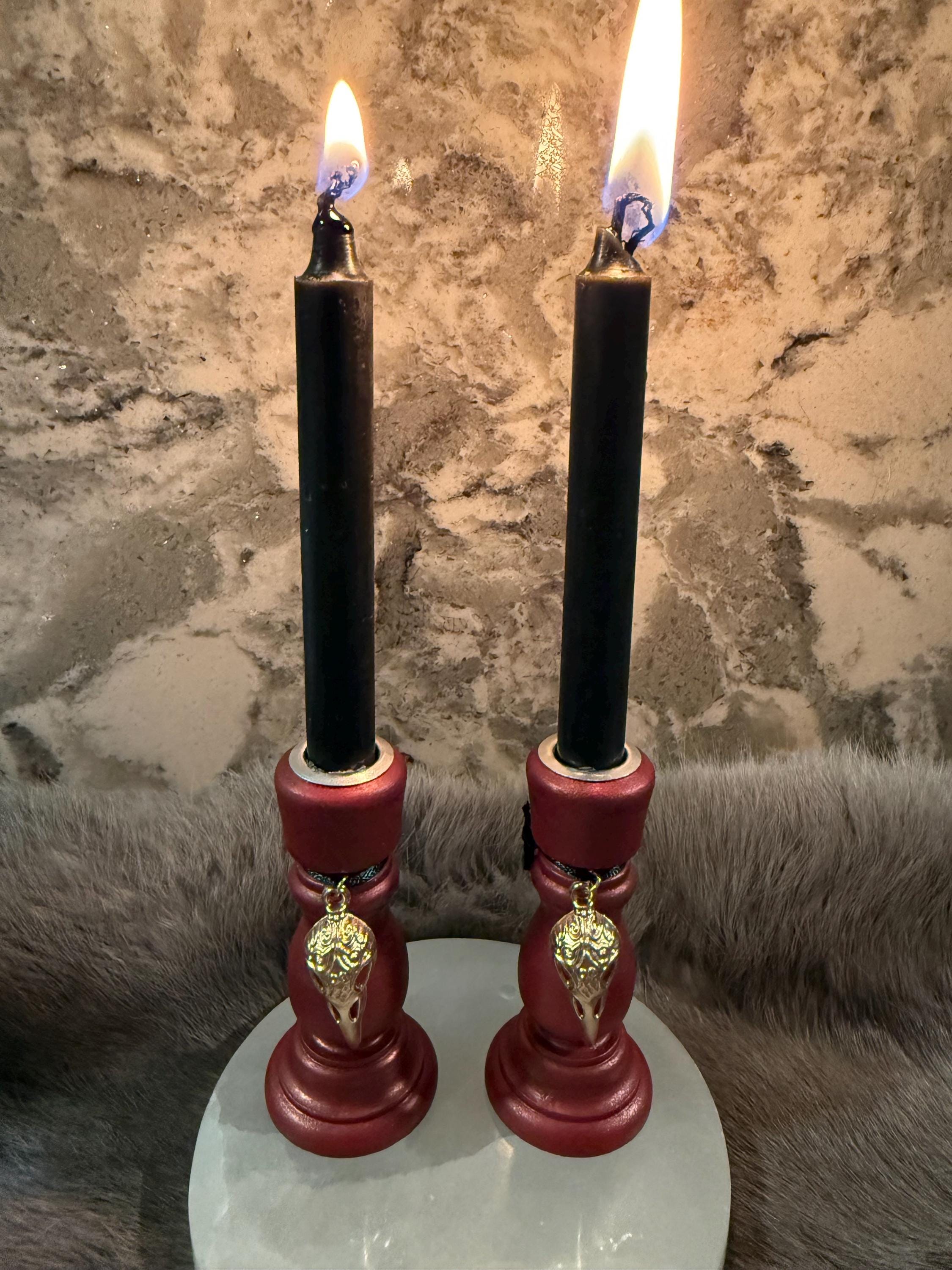 The Morrigan: Diety Chime Candle Holder Set