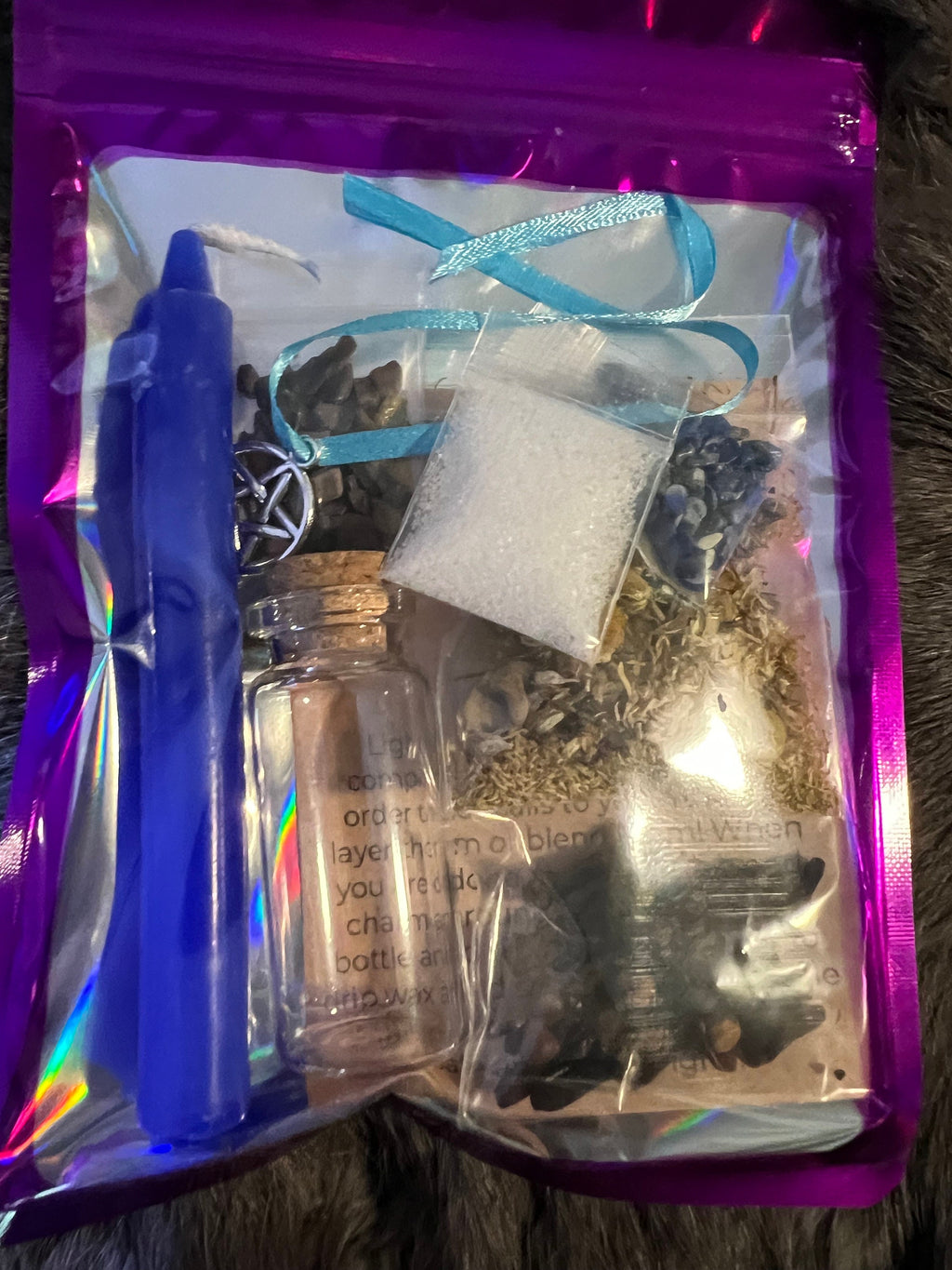 DIY Health Spell Jar Kit: Gemstones, Herbs, Candle & Charm