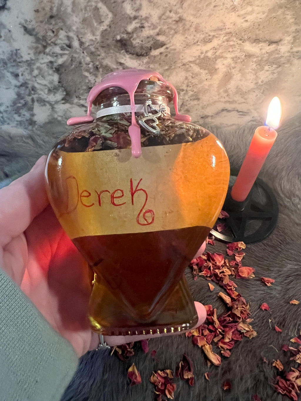 Custom Honey Jar Spell: Manifestation Charm Bottle, Love Spell