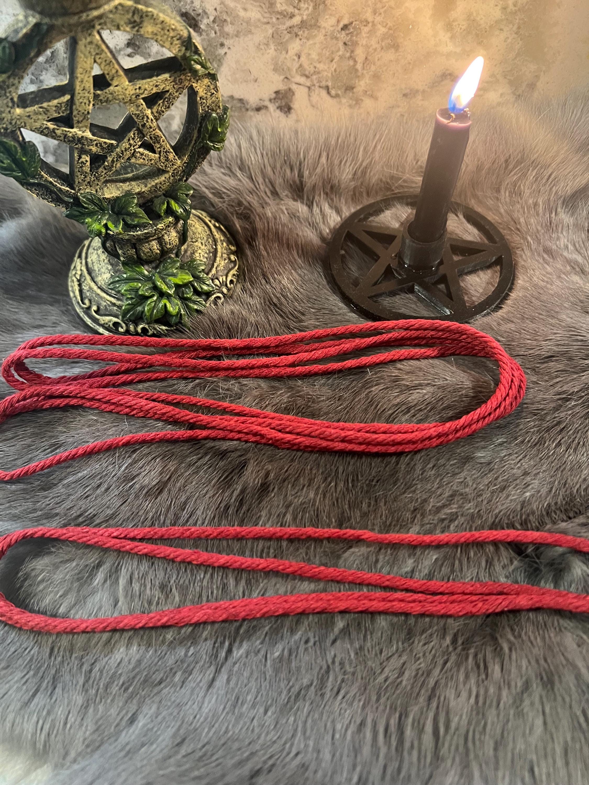 Reiki Blessed Organic Cotton Knot Magic Cord: Appalachian Witchcraft Spell Supplies