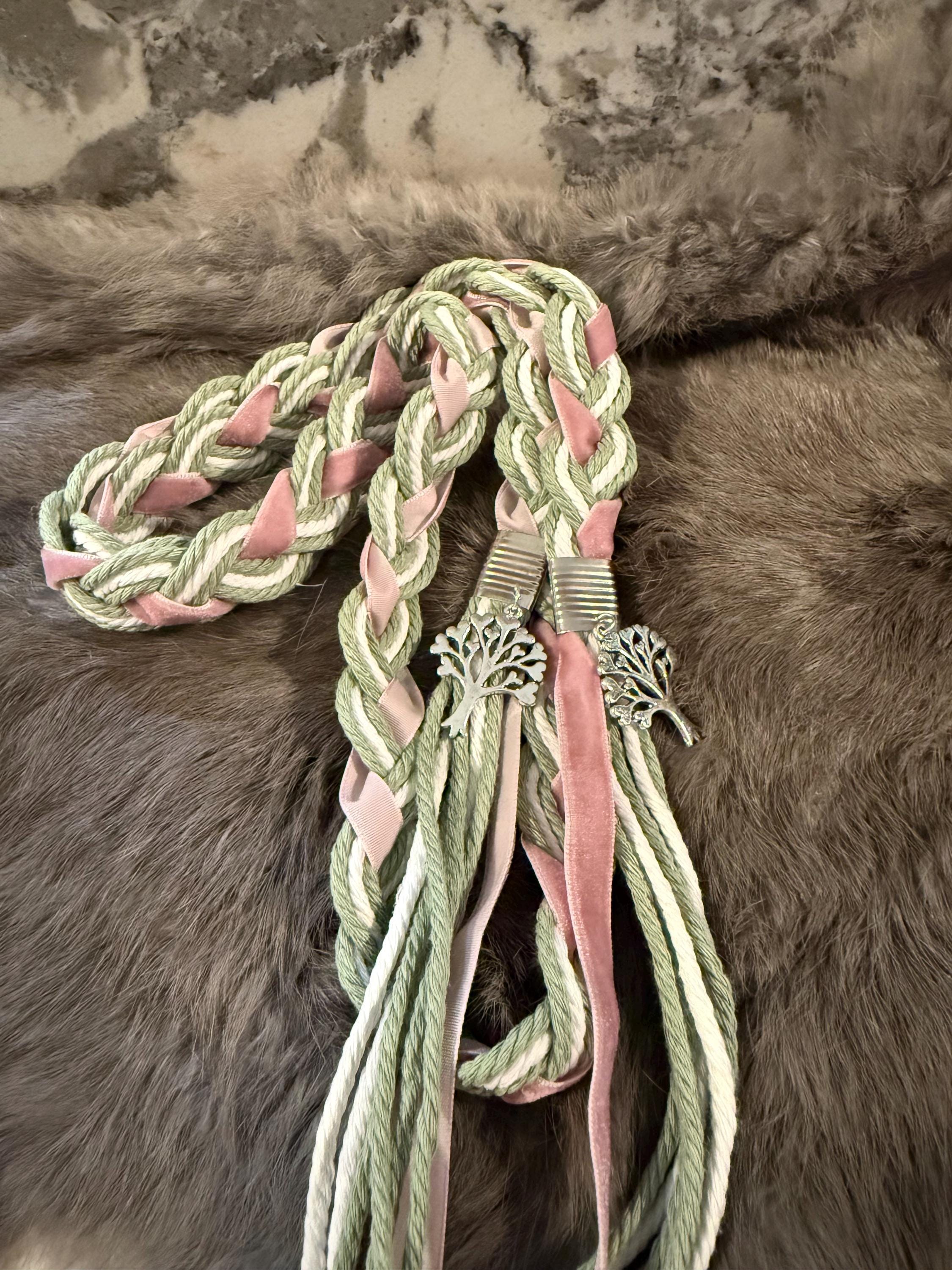 Custom Handfasting Cord - Celtic Wedding Braid with Charms