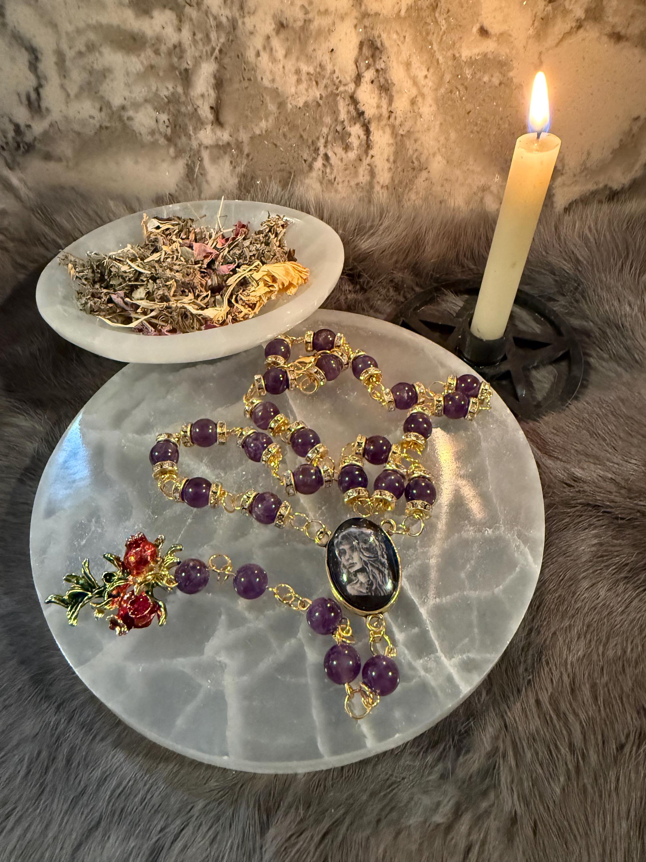 Persephone Diety Rosary: One Of A Kind Diety Prayer Bead Set