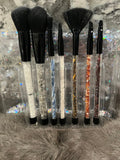 Gemstone Makeup Brush Set: Chakra Crystal Brushes, Witchy Gift
