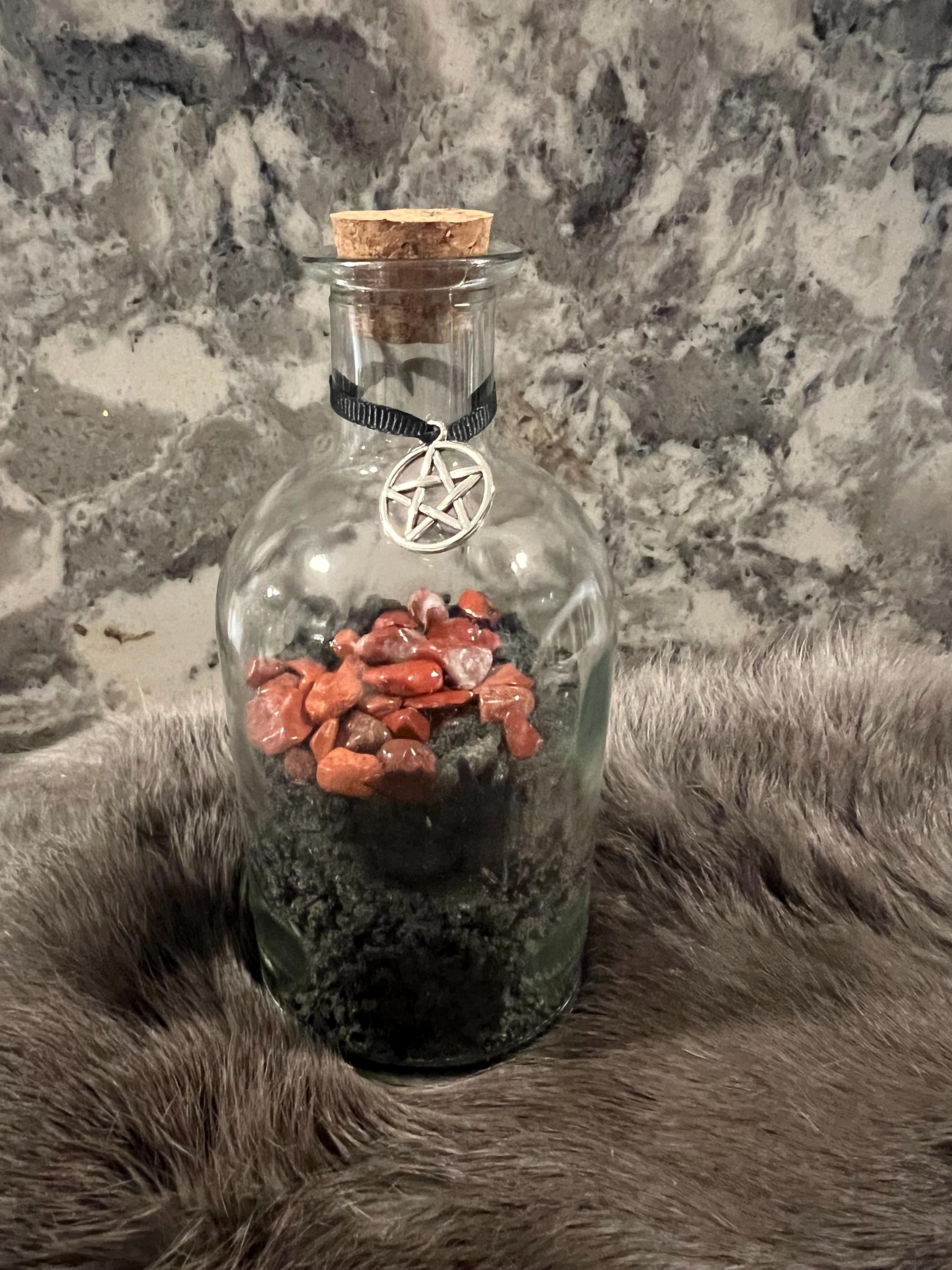 Elemental Altar Bottles: Witchcraft Ritual Tools, Altar Decor