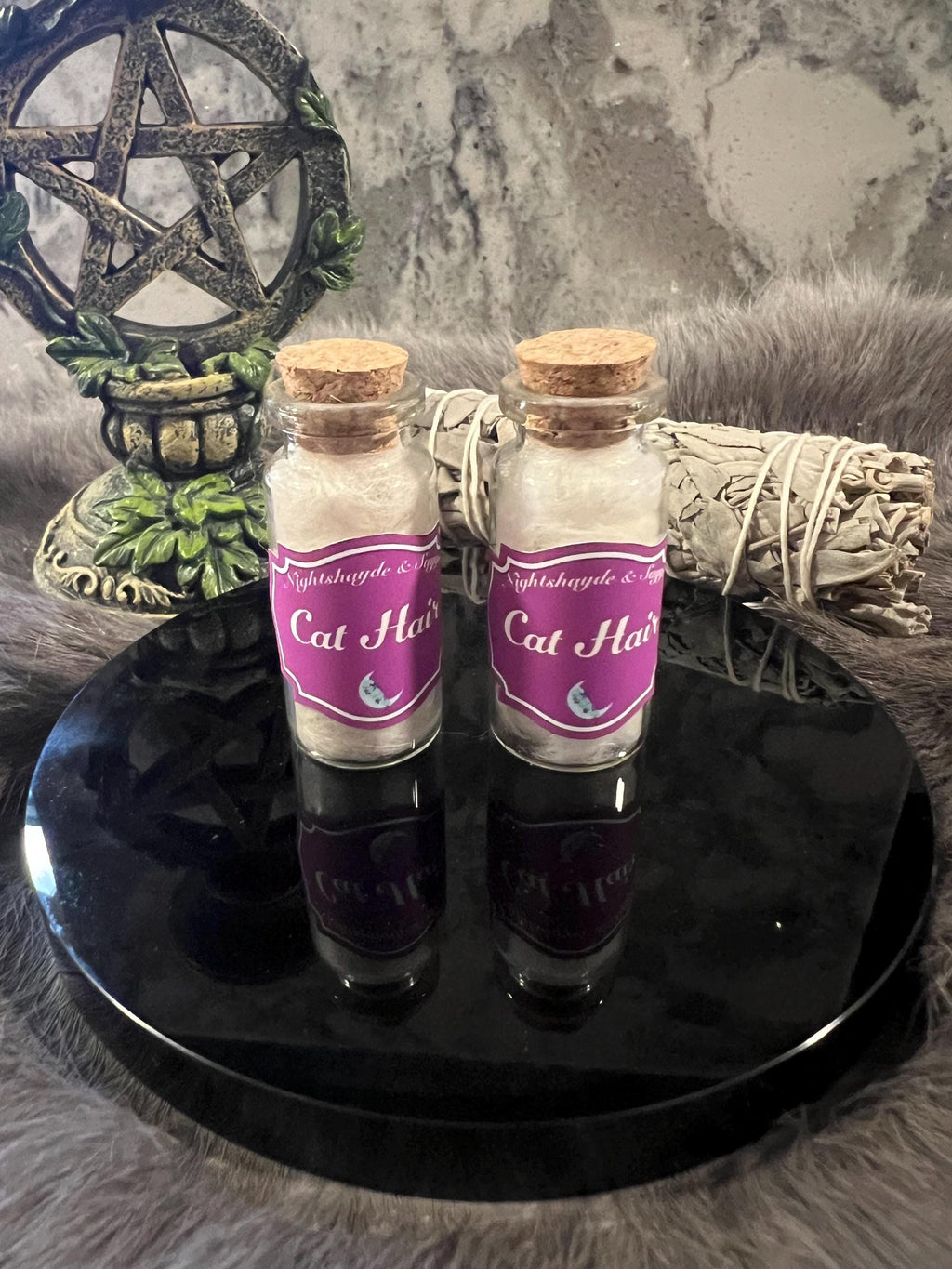Ethically Sourced White Cat Hair: Spell Ingredient for Health & Fertility